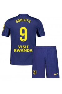 Atletico Madrid Alexander Sorloth #9 Babyklær Borte Fotballdrakt til barn 2025-26 Korte ermer (+ Korte bukser)